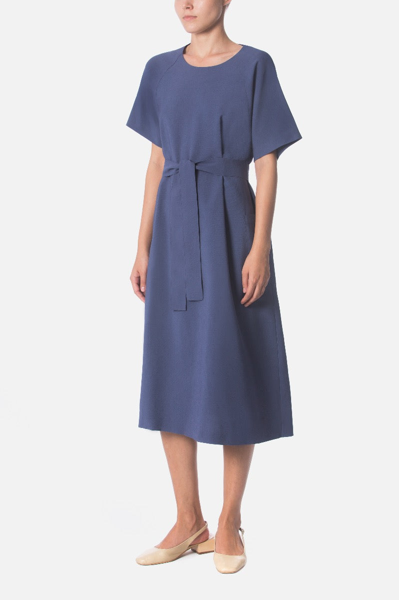 BELTED RAGLAN DRESS