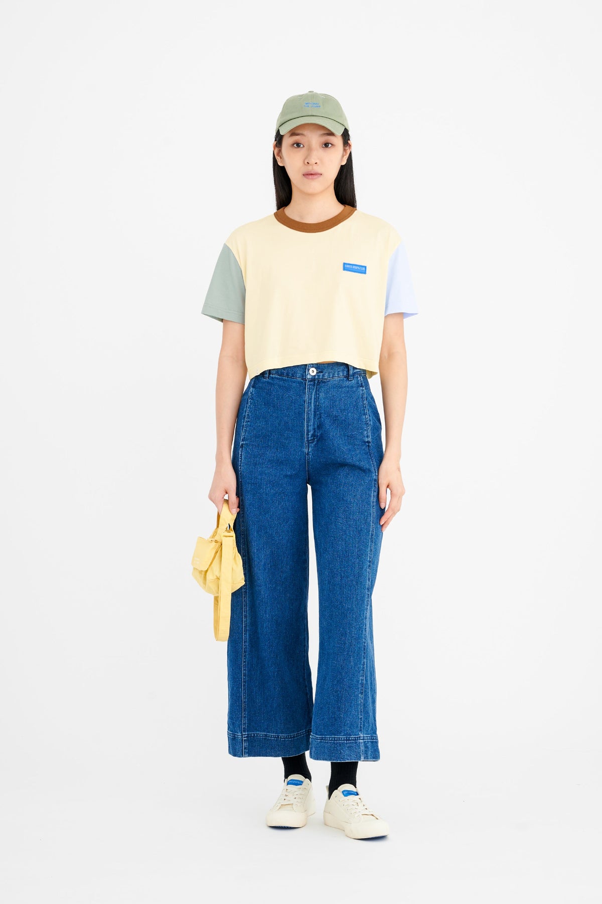 Cream Colourblock Tee