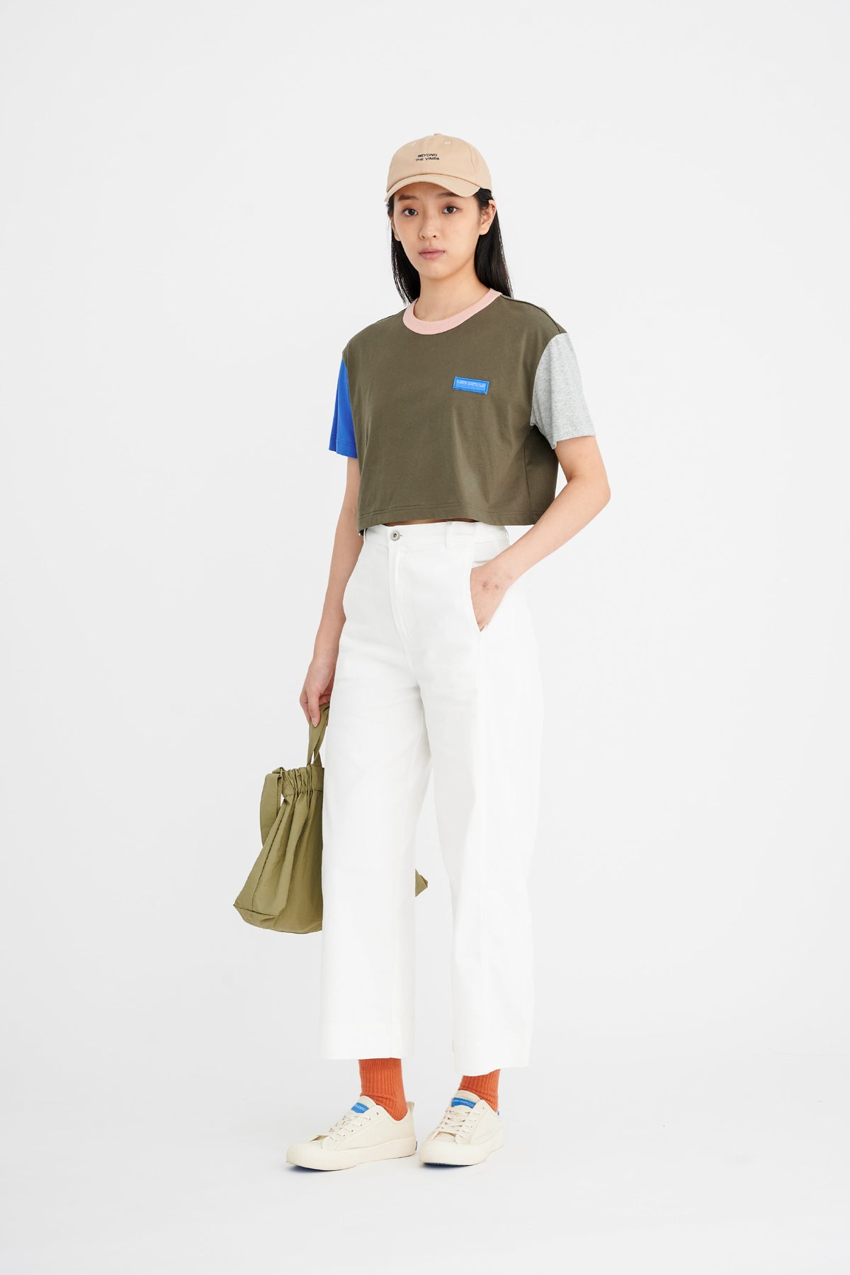 Olive Colourblock Tee