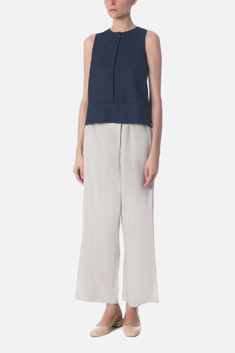 BOXY COTTON SLEEVELESS TOP