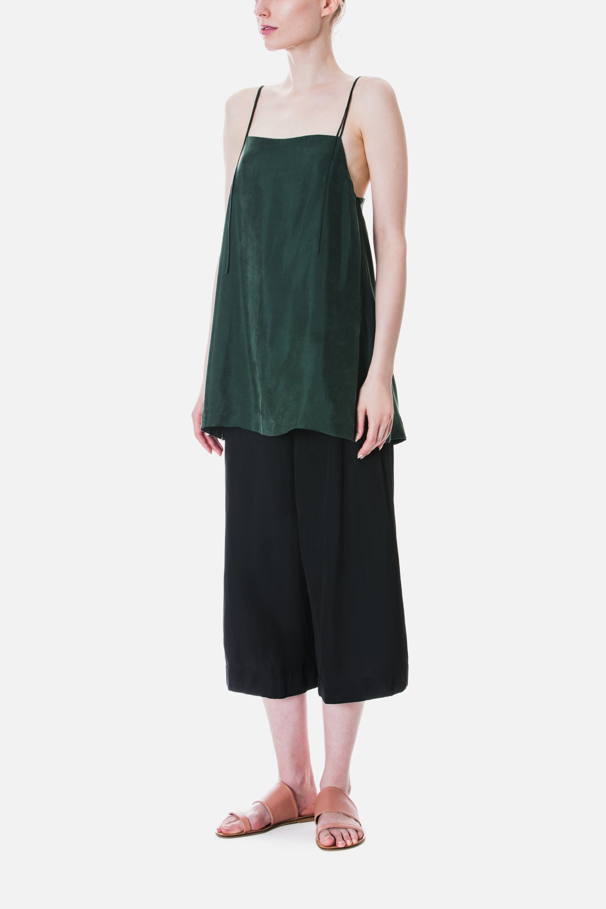 Belted Satin Culottes